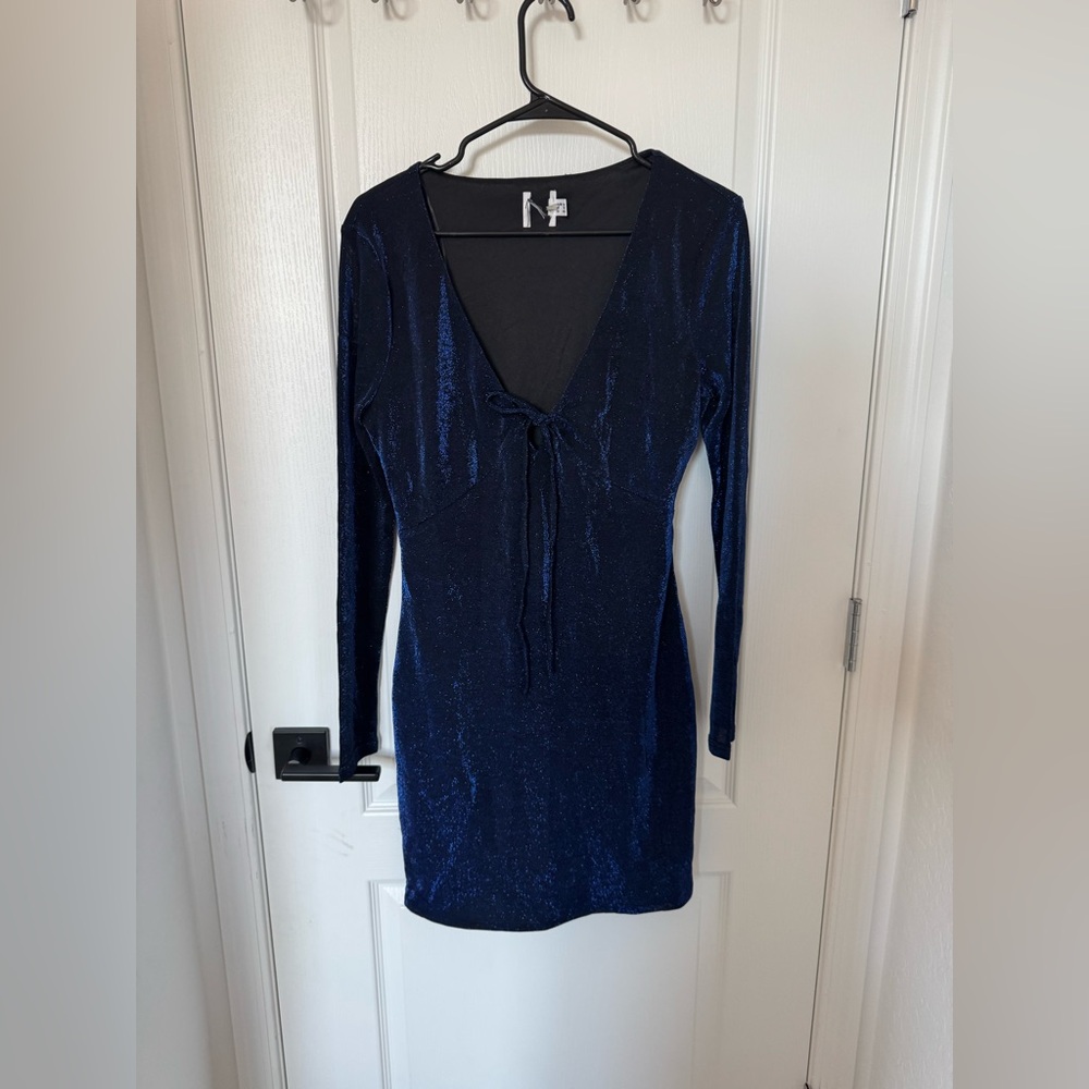 Princess Polly Hewitt Long Sleeve Mini Dress Navy - Picture 3 of 6